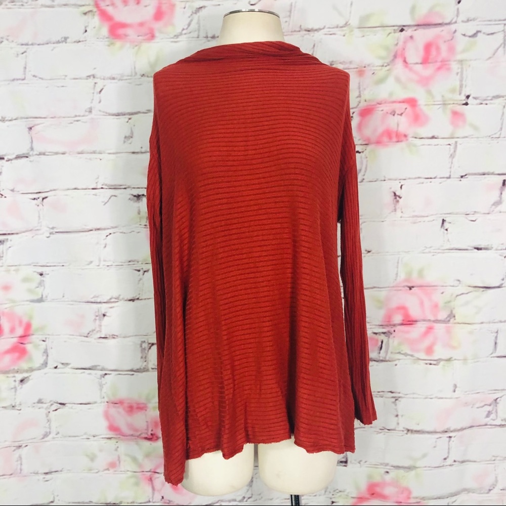 FREE PEOPLE Mock Neck with Back Cutout